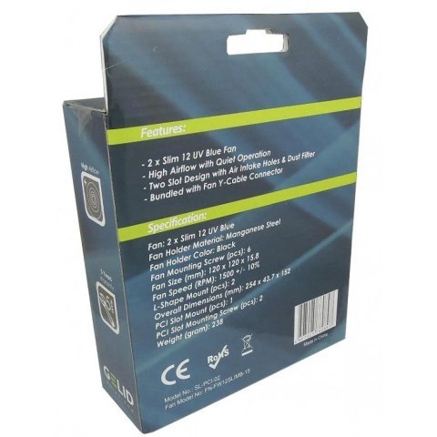 Кулер для видеокарты Gelid Solutions PCI Slot Fan Holder (SL-PCI-02) - Кулеры к видеокартам  - Кулеры к видеокартам