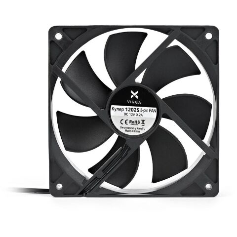 Кулер для корпуса Vinga 12025 3-pin - Нулевой остаток (Feed)  - Нулевой остаток (Feed) 