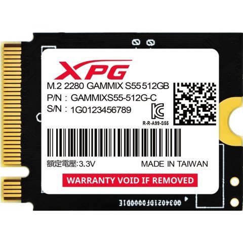 Накопитель SSD M.2 2230 512GB GAMMIX S55 ADATA (SGAMMIXS55-512G-C) - Нулевой остаток (Feed)  - Нулевой остаток (Feed) 