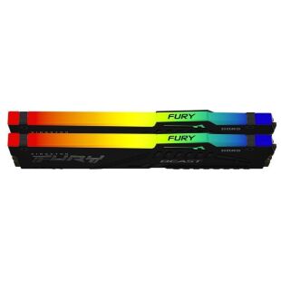 Модуль памяти для компьютера DDR5 64GB (2x32GB) 5600 MHz Beast RGB Kingston Fury (ex.HyperX) (KF556C36BBEAK2-64)
