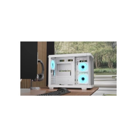 Корпус AeroCool P300C-G-WT-v1 White (ACCS-PN02033.21) - Нулевой остаток (Feed)  - Нулевой остаток (Feed) 