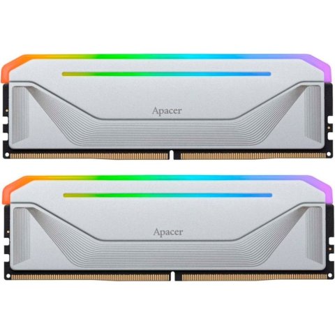 Модуль памяти для компьютера DDR5 32GB (2x16GB) 6000 MHz NOX RGB Silver Apacer (AH5U32G60C622NWAA-2) - Нулевой остаток (Feed)  - Нулевой остаток (Feed)