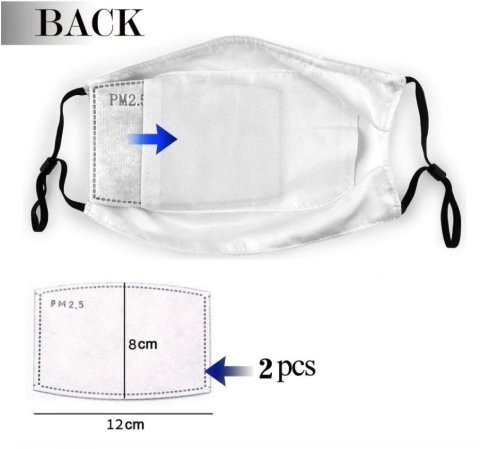 Маска защитная для лица Dota 2 Heroes + 2 угольных фильтра -   -  