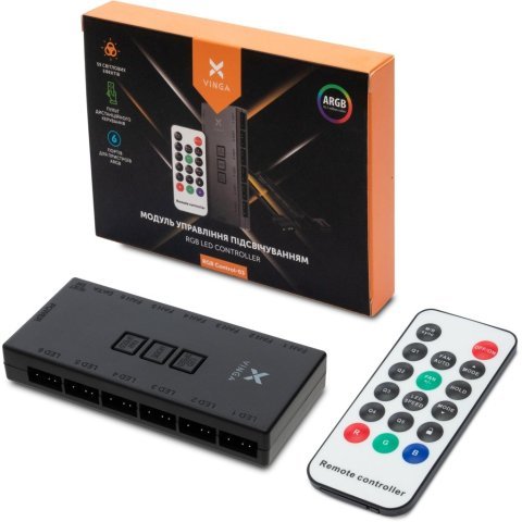 Модуль управления подсветкой Vinga RGB control-03 - Акссесуары к системам охлаждения  - Акссесуары к системам охлаждения 