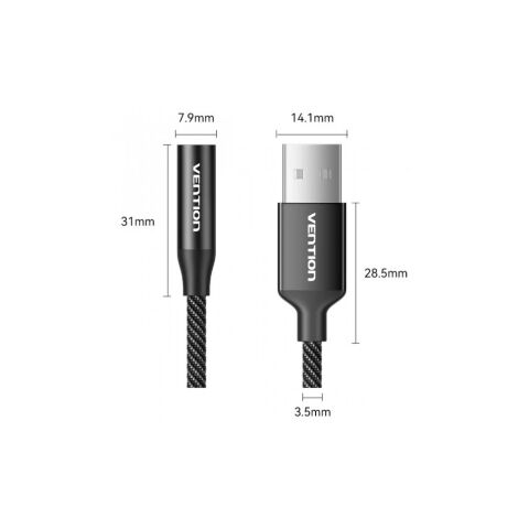 Звуковая плата Vention USB AM to 3.5mm F 0.25m (4pin) 96kHz/24bit DSP noise reduction (CVEBC) - Звуковые платы  - Звуковые платы 