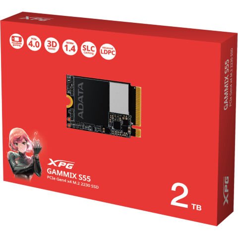 Накопитель SSD M.2 2230 2TB GAMMIX S55 ADATA (SGAMMIXS55-2T-C) - Внутренние SSD  - Внутренние SSD 