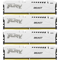 Модуль памяти для компьютера DDR5 128GB (4x32GB) 5600 MHz FURY Beast White Kingston Fury (ex.HyperX) (KF556C40BWK4-128)
