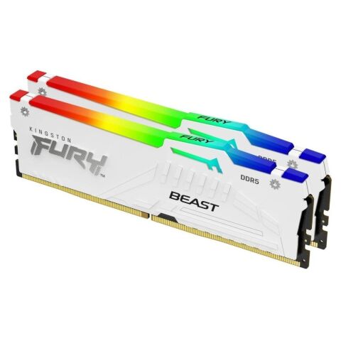 Модуль памяти для компьютера DDR5 64GB (2x32GB) 6000 MHz Beast White RGB XMP Kingston Fury (ex.HyperX) (KF560C30BWAK2-64) - Нулевой остаток (Feed)  - Нулевой остаток (Feed) 