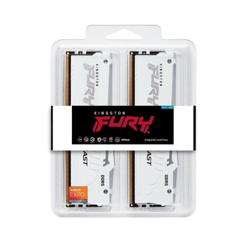 Модуль памяти для компьютера DDR5 64GB (2x32GB) 6000 MHz Beast White RGB XMP Kingston Fury (ex.HyperX) (KF560C30BWAK2-64) - Нулевой остаток (Feed)  - Нулевой остаток (Feed) 