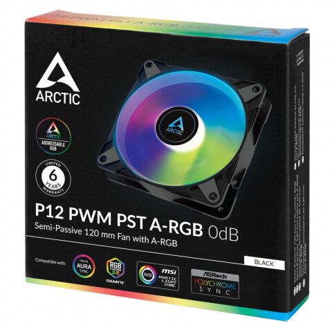 Кулер для корпуса Arctic P12 PWM PST A-RGB (ACFAN00231A) - Вентиляторы к корпусам  - Вентиляторы к корпусам 