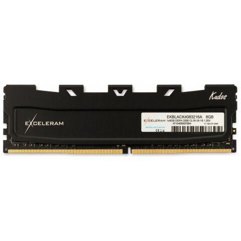 Модуль памяти для компьютера DDR4 8GB 3200 MHz Kudos Black eXceleram (EKBLACK4083216A) - Модули памяти для компьютера  - Модули памяти для компьютера 