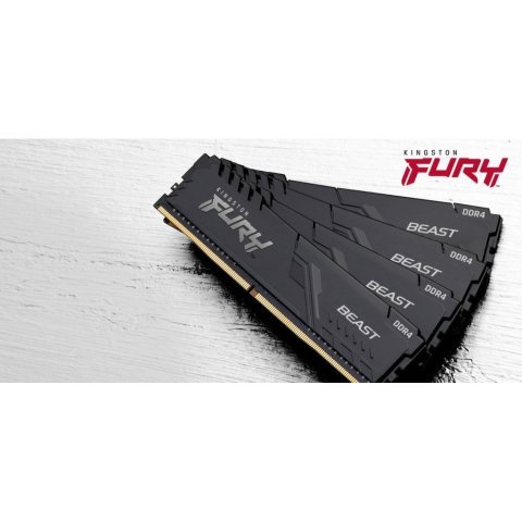 Модуль памяти для компьютера DDR4 32GB (2x16GB) 3600 MHz Fury Beast Black Kingston Fury (ex.HyperX) (KF436C18BBK2/32) - Нулевой остаток (Feed)  - Нулевой остаток (Feed) 