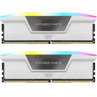 Модуль памяти для компьютера DDR5 32GB (2x16GB) 6000 MHz Vengeance RGB White Corsair (CMH32GX5M2E6000Z36W)