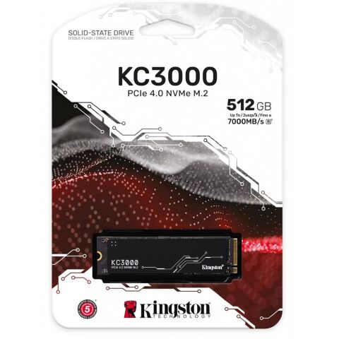 Накопитель SSD M.2 2280 512GB Kingston (SKC3000S/512G) - Внутренние SSD  - Внутренние SSD 