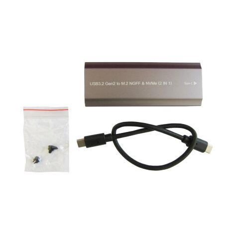 Карман внешний Dynamode M.2 SSD NVMe/SATA combo USB3.2 GEN2 USB-C (DM-CAD-SSD05) - Аксессуары к HDD  - Аксессуары к HDD 