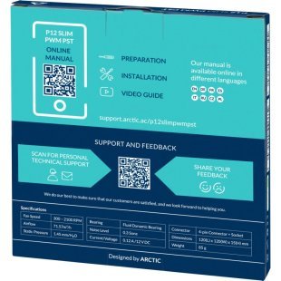 Кулер для корпуса Arctic P12 Slim PWM PST (ACFAN00187A)