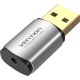 Звуковая плата Vention Audio USB 1х3,5mm jack 4pin Metal (OMTP-CTIA) (CDLH0) - Звуковые платы - Звуковые платы