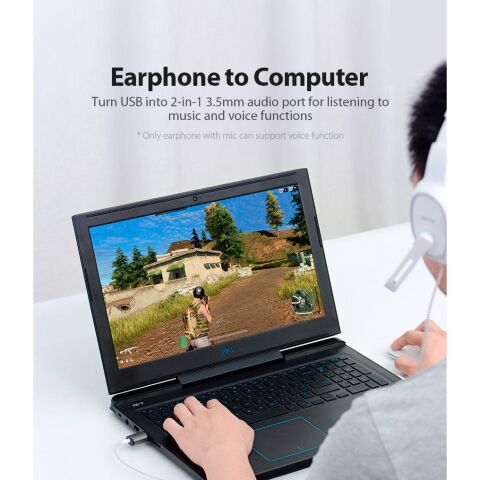 Звуковая плата Vention Audio USB 1х3,5mm jack 4pin Metal (OMTP-CTIA) (CDLH0) - Звуковые платы - Звуковые платы
