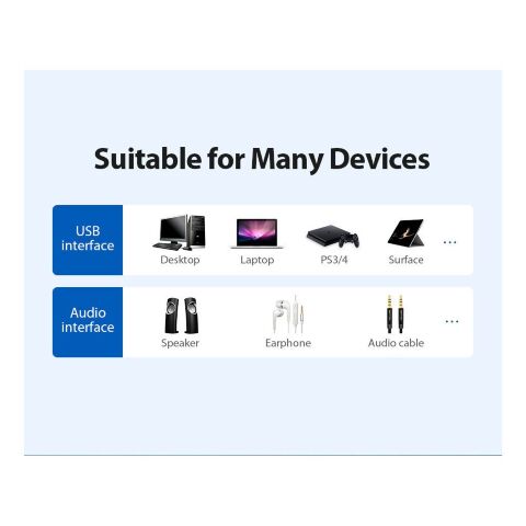Звуковая плата Vention Audio USB 1х3,5mm jack 4pin Metal (OMTP-CTIA) (CDLH0) - Звуковые платы - Звуковые платы