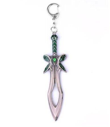 Брелок DOTA 2 Butterfly Sword Дота 2 меч метал колір срібло 6 см. -   -  