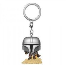 Брелок Funko Pocket Pop Star Wars Keychain The Mandalorian фанко Мандалорец с бластером