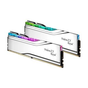 Модуль памяти для компьютера DDR5 32GB (2x16GB) 7200 MHz Trident Z5 Royal Silver G.Skill (F5-7200J3445G16GX2-TR5S)