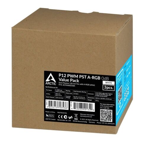 Кулер для корпуса Arctic P12 PWM PST A-RGB (ACFAN00258A) - Нулевой остаток (Feed)  - Нулевой остаток (Feed) 