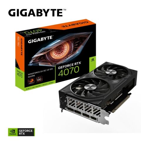 Видеокарта GIGABYTE GeForce RTX4070 12Gb WINDFORCE 2X OC (GV-N4070WF2OCV2-12GD) - Нулевой остаток (Feed)  - Нулевой остаток (Feed) 