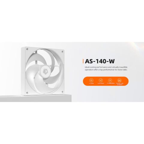 Кулер для корпуса ID-Cooling Вентилятор ID-Cooling AS-140-W White (AS-140-W) - Вентиляторы к корпусам  - Вентиляторы к корпусам 