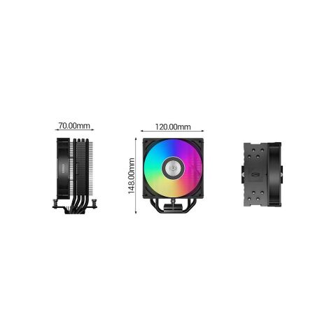 Кулер для процессора PcCooler RT400 ARGB BK - Кулеры к процессорам  - Кулеры к процессорам 