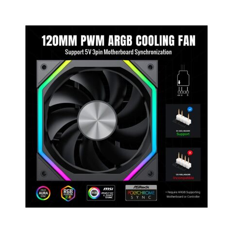 Кулер для корпуса Gamemax FN12A-N2 - Вентиляторы к корпусам  - Вентиляторы к корпусам 