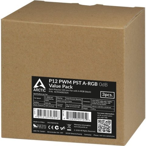 Кулер для корпуса Arctic P12 PWM PST A-RGB (ACFAN00232A) - Нулевой остаток (Feed)  - Нулевой остаток (Feed)