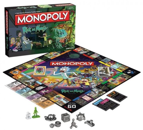 Монополия настольная игра Рик и Морти Monopoly Rick and Morty Board Game -   -