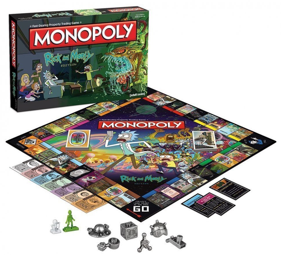 Монополия настольная игра Рик и Морти Monopoly Rick and Morty Board ...