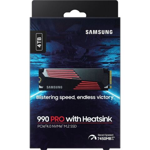 Накопитель SSD M.2 2280 4TB 990 PRO with Heatsink Samsung (MZ-V9P4T0CW) - Нулевой остаток (Feed)  - Нулевой остаток (Feed) 