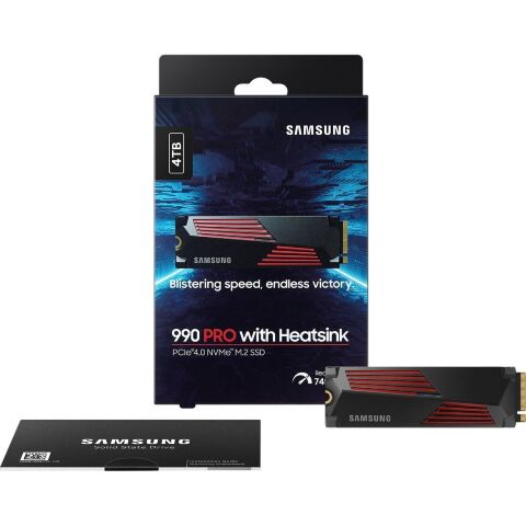 Накопитель SSD M.2 2280 4TB 990 PRO with Heatsink Samsung (MZ-V9P4T0CW) - Нулевой остаток (Feed)  - Нулевой остаток (Feed) 