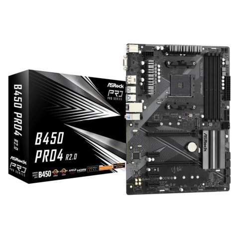 Материнская плата ASRock B450 Pro4 R2.0 - Нулевой остаток (Feed)  - Нулевой остаток (Feed) 