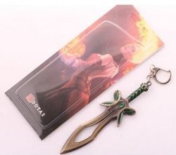 Брелок DOTA 2 Butterfly Sword Дота 2 меч металл цвет бронза 6 см.