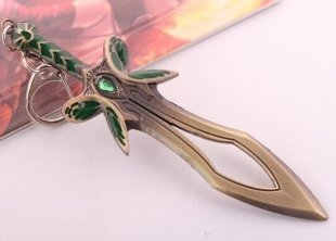 Брелок DOTA 2 Butterfly Sword Дота 2 меч метал колір бронза 6 см.