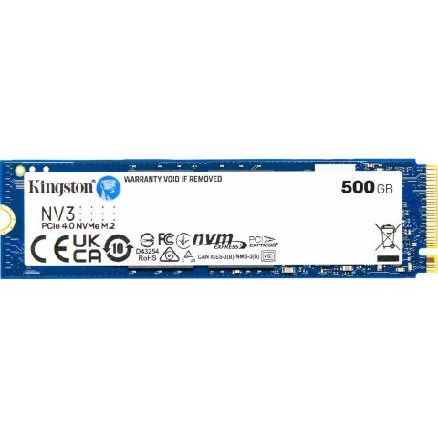Накопитель SSD M.2 2280 500GB Kingston (SNV3S/500G) - Внутренние SSD  - Внутренние SSD 