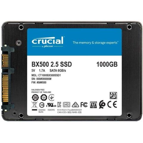 Накопитель SSD 2.5" 1TB Micron (CT1000BX500SSD1) - Внутренние SSD  - Внутренние SSD 