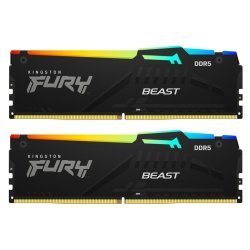 Модуль памяти для компьютера DDR5 16GB (2x8GB) 6000 MHz Beast RGB EXPO Kingston Fury (ex.HyperX) (KF560C30BBEAK2-16)