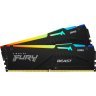 Модуль памяти для компьютера DDR5 16GB (2x8GB) 6000 MHz Beast RGB EXPO Kingston Fury (ex.HyperX) (KF560C30BBEAK2-16)