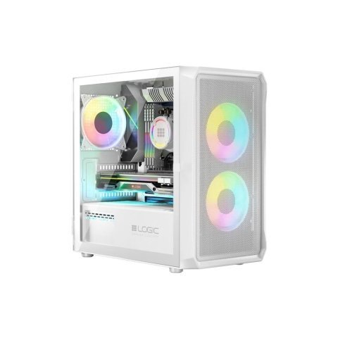Корпус Logic concept PORTOS MESH+GLASS ARGB fans 3x120mm WHITE (AM-PORTOS-20-0000000-0002) - Нулевой остаток (Feed)  - Нулевой остаток (Feed) 