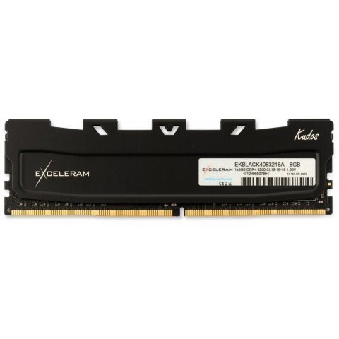 Модуль памяти для компьютера DDR4 8GB 3200 MHz Kudos Black eXceleram (EKBLACK4083216A) - Нулевой остаток (Feed)  - Нулевой остаток (Feed) 