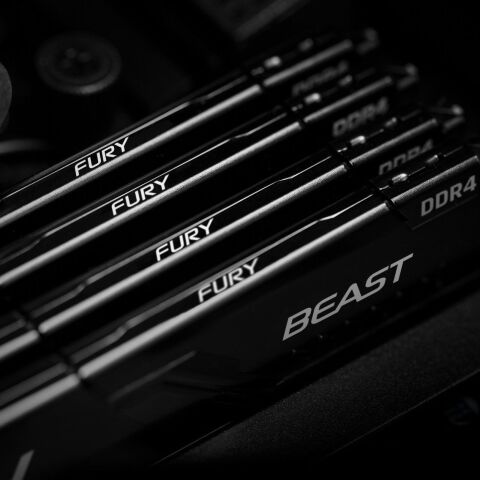 Модуль памяти для компьютера DDR4 64GB (2x32GB) 3200 MHz Fury Beast Black Kingston Fury (ex.HyperX) (KF432C16BBK2/64) - Модули памяти для компьютера  - Модули памяти для компьютера 