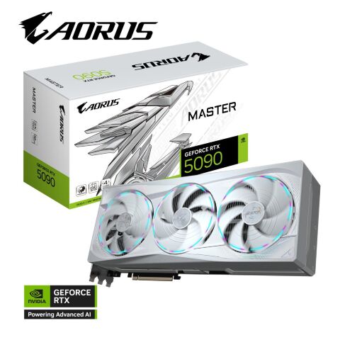 Видеокарта GIGABYTE GeForce RTX5090 32GB AORUS MASTER ICE (GV-N5090AORUSM ICE-32GD) - Нулевой остаток (Feed)  - Нулевой остаток (Feed) 