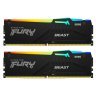 Модуль памяти для компьютера DDR5 64GB (2x32GB) 6000 MHz Beast RGB Kingston Fury (ex.HyperX) (KF560C30BBAK2-64)