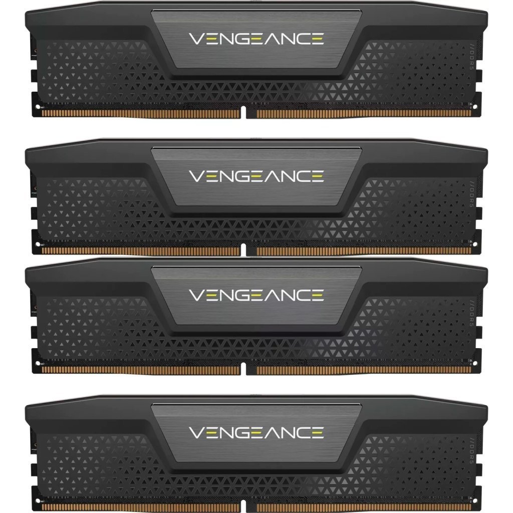 Модуль памяти для компьютера DDR5 96GB (4x24GB) 5600 MHz Vengeance Black Corsair (CMK96GX5M4B5600C40)