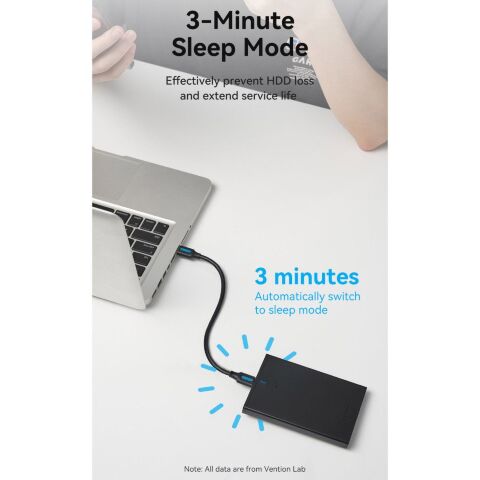 Карман внешний Vention 2.5" HDD/SSD USB 3.0 Micro-B Black (KPAB0) - Аксессуары к HDD  - Аксессуары к HDD 